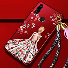 Handyhülle Silikon Hülle Gummi Schutzhülle Motiv Kleid Mädchen K02 für Huawei P30 Lite New Edition Pink