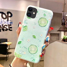 Handyhülle Silikon Hülle Gummi Schutzhülle Obst C01 für Apple iPhone 11 Grün