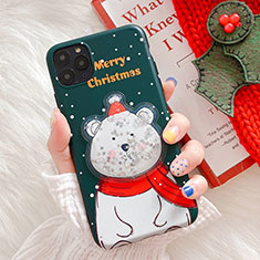 Handyhülle Silikon Hülle Gummi Schutzhülle Weihnachten C01 für Apple iPhone 11 Pro Max Grün