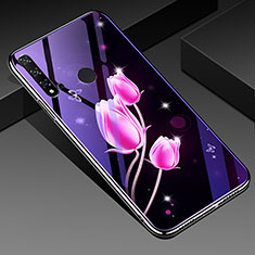 Handyhülle Silikon Hülle Rahmen Schutzhülle Spiegel Blumen für Huawei P20 Lite (2019) Rosa