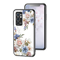 Handyhülle Silikon Hülle Rahmen Schutzhülle Spiegel Blumen für OnePlus 9RT 5G Weiß