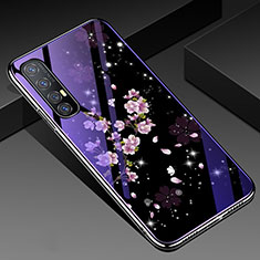 Handyhülle Silikon Hülle Rahmen Schutzhülle Spiegel Blumen für Oppo Reno3 Pro Plusfarbig