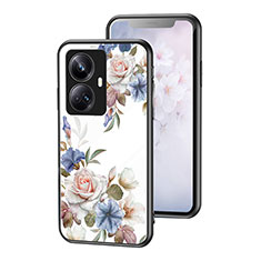 Handyhülle Silikon Hülle Rahmen Schutzhülle Spiegel Blumen für Realme 10 Pro+ Plus 5G Weiß