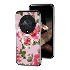 Handyhülle Silikon Hülle Rahmen Schutzhülle Spiegel Blumen S01 für Huawei Honor Magic6 Lite 5G Rot