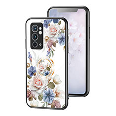 Handyhülle Silikon Hülle Rahmen Schutzhülle Spiegel Blumen S01 für OnePlus 9RT 5G Weiß