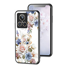 Handyhülle Silikon Hülle Rahmen Schutzhülle Spiegel Blumen S01 für Realme GT2 Master Explorer Weiß