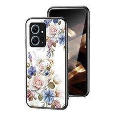 Handyhülle Silikon Hülle Rahmen Schutzhülle Spiegel Blumen S01 für Xiaomi Redmi Note 12 4G Weiß