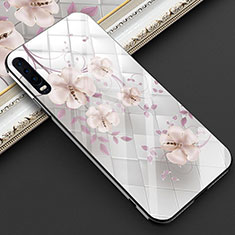 Handyhülle Silikon Hülle Rahmen Schutzhülle Spiegel Blumen S02 für Huawei P30 Rosa