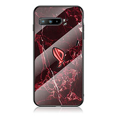 Handyhülle Silikon Hülle Rahmen Schutzhülle Spiegel Modisch Muster für Asus ROG Phone 3 Rot