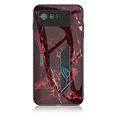 Handyhülle Silikon Hülle Rahmen Schutzhülle Spiegel Modisch Muster für Asus ROG Phone 6 Pro Rot