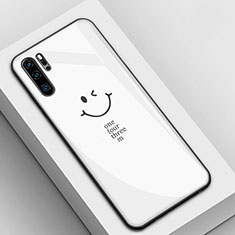 Handyhülle Silikon Hülle Rahmen Schutzhülle Spiegel Modisch Muster für Huawei P30 Pro New Edition Weiß