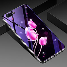 Handyhülle Silikon Hülle Rahmen Schutzhülle Spiegel Modisch Muster für Oppo AX5 Rosa