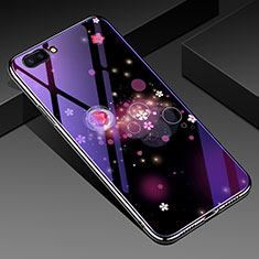 Handyhülle Silikon Hülle Rahmen Schutzhülle Spiegel Modisch Muster für Oppo AX5 Violett