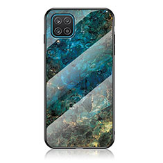 Handyhülle Silikon Hülle Rahmen Schutzhülle Spiegel Modisch Muster für Samsung Galaxy A12 5G Blau