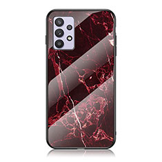 Handyhülle Silikon Hülle Rahmen Schutzhülle Spiegel Modisch Muster für Samsung Galaxy A32 4G Rot