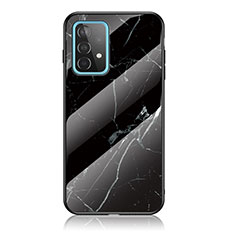 Handyhülle Silikon Hülle Rahmen Schutzhülle Spiegel Modisch Muster für Samsung Galaxy A52 4G Schwarz