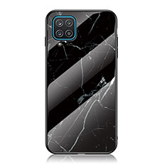 Handyhülle Silikon Hülle Rahmen Schutzhülle Spiegel Modisch Muster für Samsung Galaxy F12 Schwarz