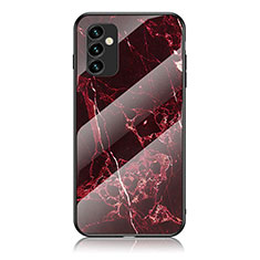 Handyhülle Silikon Hülle Rahmen Schutzhülle Spiegel Modisch Muster für Samsung Galaxy F23 5G Rot