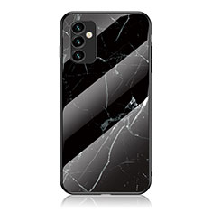 Handyhülle Silikon Hülle Rahmen Schutzhülle Spiegel Modisch Muster für Samsung Galaxy F23 5G Schwarz