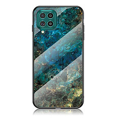 Handyhülle Silikon Hülle Rahmen Schutzhülle Spiegel Modisch Muster für Samsung Galaxy F62 5G Blau