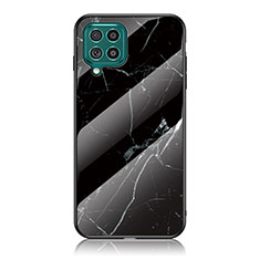 Handyhülle Silikon Hülle Rahmen Schutzhülle Spiegel Modisch Muster für Samsung Galaxy F62 5G Schwarz