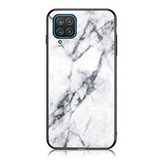 Handyhülle Silikon Hülle Rahmen Schutzhülle Spiegel Modisch Muster für Samsung Galaxy M12 Weiß