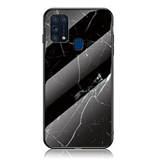 Handyhülle Silikon Hülle Rahmen Schutzhülle Spiegel Modisch Muster für Samsung Galaxy M31 Prime Edition Schwarz