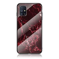 Handyhülle Silikon Hülle Rahmen Schutzhülle Spiegel Modisch Muster für Samsung Galaxy M31s Rot