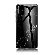 Handyhülle Silikon Hülle Rahmen Schutzhülle Spiegel Modisch Muster für Samsung Galaxy M40S Schwarz