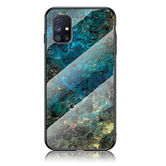 Handyhülle Silikon Hülle Rahmen Schutzhülle Spiegel Modisch Muster für Samsung Galaxy M51 Blau