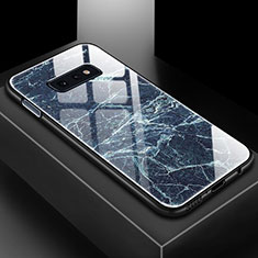 Handyhülle Silikon Hülle Rahmen Schutzhülle Spiegel Modisch Muster für Samsung Galaxy S10e Blau