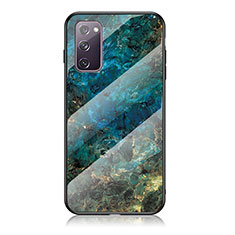 Handyhülle Silikon Hülle Rahmen Schutzhülle Spiegel Modisch Muster für Samsung Galaxy S20 FE 4G Blau