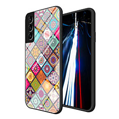 Handyhülle Silikon Hülle Rahmen Schutzhülle Spiegel Modisch Muster für Samsung Galaxy S21 Plus 5G Bunt
