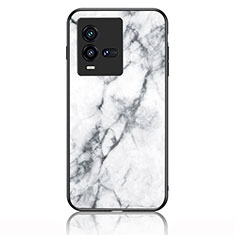 Handyhülle Silikon Hülle Rahmen Schutzhülle Spiegel Modisch Muster für Vivo iQOO 10 5G Weiß