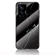 Handyhülle Silikon Hülle Rahmen Schutzhülle Spiegel Modisch Muster für Vivo X70 Pro 5G Schwarz