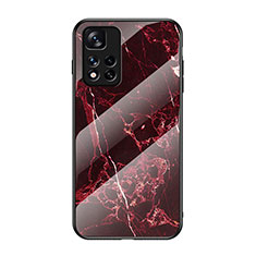 Handyhülle Silikon Hülle Rahmen Schutzhülle Spiegel Modisch Muster für Xiaomi Mi 11i 5G (2022) Rot