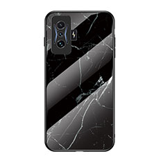 Handyhülle Silikon Hülle Rahmen Schutzhülle Spiegel Modisch Muster für Xiaomi Poco F4 GT 5G Schwarz