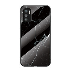 Handyhülle Silikon Hülle Rahmen Schutzhülle Spiegel Modisch Muster für Xiaomi POCO M3 Pro 5G Schwarz