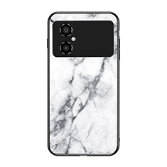Handyhülle Silikon Hülle Rahmen Schutzhülle Spiegel Modisch Muster für Xiaomi Poco M4 5G Weiß