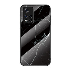 Handyhülle Silikon Hülle Rahmen Schutzhülle Spiegel Modisch Muster für Xiaomi Poco M4 Pro 5G Schwarz
