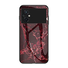 Handyhülle Silikon Hülle Rahmen Schutzhülle Spiegel Modisch Muster für Xiaomi Poco M5 4G Rot