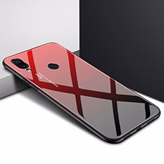 Handyhülle Silikon Hülle Rahmen Schutzhülle Spiegel Modisch Muster für Xiaomi Redmi Note 7 Rot