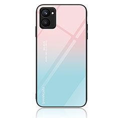 Handyhülle Silikon Hülle Rahmen Schutzhülle Spiegel Modisch Muster JM2 für Realme C33 Cyan