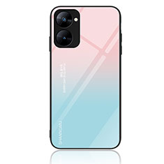 Handyhülle Silikon Hülle Rahmen Schutzhülle Spiegel Modisch Muster JM2 für Realme V30t 5G Cyan