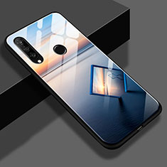 Handyhülle Silikon Hülle Rahmen Schutzhülle Spiegel Modisch Muster K01 für Huawei Nova 4e Dunkelgrau