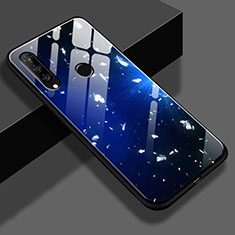 Handyhülle Silikon Hülle Rahmen Schutzhülle Spiegel Modisch Muster K01 für Huawei P30 Lite XL Blau