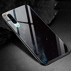 Handyhülle Silikon Hülle Rahmen Schutzhülle Spiegel Modisch Muster K01 für Huawei P30 Schwarz