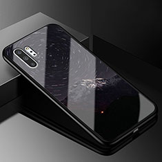 Handyhülle Silikon Hülle Rahmen Schutzhülle Spiegel Modisch Muster K01 für Samsung Galaxy Note 10 Plus Dunkelgrau