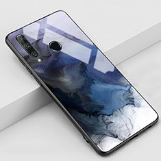 Handyhülle Silikon Hülle Rahmen Schutzhülle Spiegel Modisch Muster K02 für Huawei Honor 20i Blau