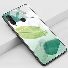 Handyhülle Silikon Hülle Rahmen Schutzhülle Spiegel Modisch Muster K02 für Huawei P30 Lite New Edition Grün